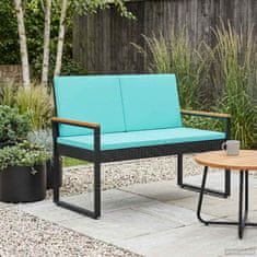 Vidaxl Zunanja klop 2 -Seater 107 x 61 x 80 cm poli ratan Pravokotna