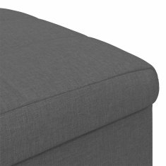 Vidaxl Ottoman s shranjevanjem Temno siva 40 x 40 x 45 cm blago