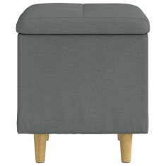 Vidaxl Ottoman s shranjevanjem Temno siva 40 x 40 x 45 cm blago