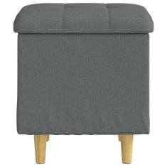 Vidaxl Ottoman s shranjevanjem Temno siva 40 x 40 x 45 cm blago