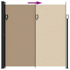 Vidaxl Zložljiva stranska tenda taupe 200x300 cm