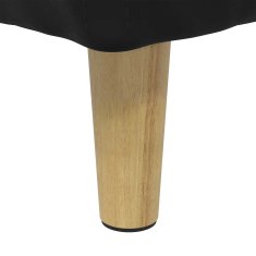 Vidaxl Ottoman s shranjevanjem Črna 60 x 60 x 45 cm Žamet