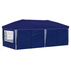 Vidaxl Zložljivi šotor za zabave 575 x 288 x 245 cm Modra