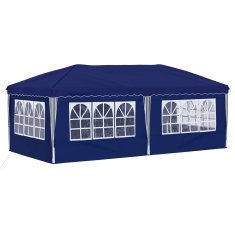 Vidaxl Zložljivi šotor za zabave 575 x 288 x 245 cm Modra