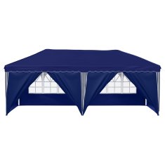 Vidaxl Zložljivi šotor za zabave 575 x 288 x 245 cm Modra