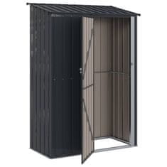 Vidaxl Vrtne hiške Antracit 140,5 x 74 x 200 cm Kovina