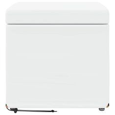 Vidaxl Stolica Bela 41 x 41 x 40 cm Umetno Usnje in Umetno Leseno