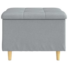 Vidaxl Ottoman s shranjevanjem Svetlo siva 60 x 60 x 45 cm blago