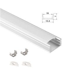 master LED ALU profil za LED trak 2m NADGRADNI SLIM 13,2x7mm – komplet