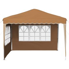Vidaxl Zložljivi šotor za zabave 288 x 288 x 245 cm Bež Oxford tkanina