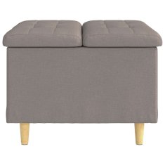 Vidaxl Ottoman s shranjevanjem Taupe 60 x 60 x 45 cm blago
