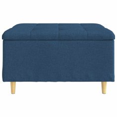 Vidaxl Ottoman s shranjevanjem Modra 80 x 80 x 45 cm blago