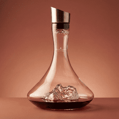 Alaskan Maker Steklen DEKANTER za vino s topografijo Grossglockner AMTOPO-C-GG