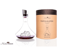 Alaskan Maker Steklen DEKANTER za vino s topografijo Grossglockner AMTOPO-C-GG