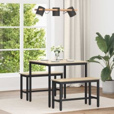 Vidaxl Jedilne mize 80 x 80 x 75 cm Inženirski les Sonoma hrast