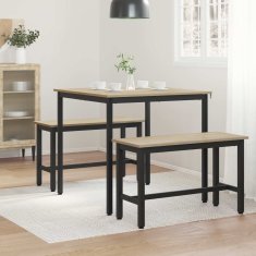 Vidaxl Jedilne mize 80 x 80 x 75 cm Inženirski les Sonoma hrast