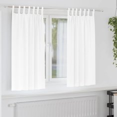 Vidaxl Zavese za zatemnitev z obroči 2 szt. Bela 175 x 140 cm Poliester