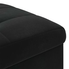 Vidaxl Ottoman s shranjevanjem Črna 40 x 40 x 45 cm Žamet