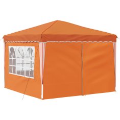 Vidaxl Zložljivi šotor za zabave 288 x 288 x 245 cm Oranžna