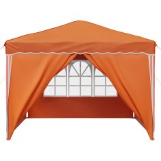 Vidaxl Zložljivi šotor za zabave 288 x 288 x 245 cm Oranžna