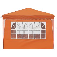 Vidaxl Zložljivi šotor za zabave 288 x 288 x 245 cm Oranžna