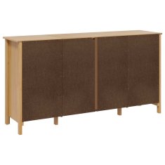 Vidaxl Strani šal HILL Medeno rjava 154 x 40 x 80 cm Masivna borovina