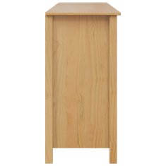 Vidaxl Strani šal HILL Medeno rjava 154 x 40 x 80 cm Masivna borovina