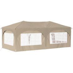 Vidaxl Zložljivi šotor za zabave 574 x 289 x 245 cm Krem