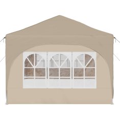 Vidaxl Zložljivi šotor za zabave 574 x 289 x 245 cm Krem