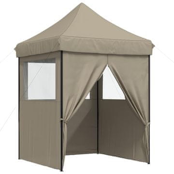 Vidaxl Zabavni šotor 200 x 200 x 306 cm Taupe Oxford tkanina