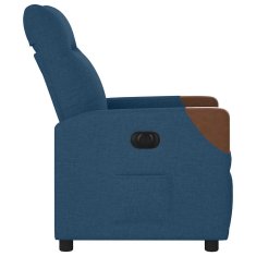 Vidaxl Električni naslanjač modro blago