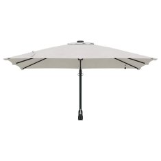 Vidaxl Vrtni dežnik Peščena 248,5 x 247,5 x 160 cm Poliester in jeklo