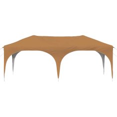 Vidaxl Zložljivi šotor za zabave 574 x 289 x 245 cm Bež Oxford tkanina