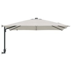Vidaxl Vrtni dežnik Peščena 248,5 x 247,5 x 160 cm Poliester in jeklo