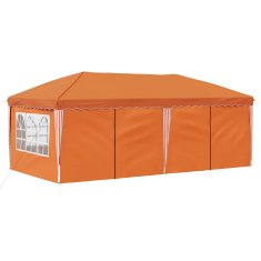 Vidaxl Zložljivi šotor za zabave 575 x 288 x 245 cm Oranžna
