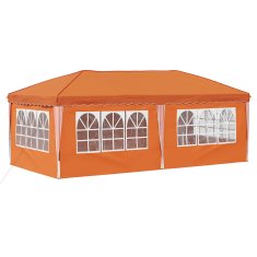 Vidaxl Zložljivi šotor za zabave 575 x 288 x 245 cm Oranžna