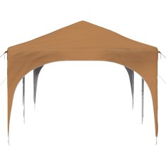 Vidaxl Zložljivi šotor za zabave 574 x 289 x 245 cm Bež Oxford tkanina