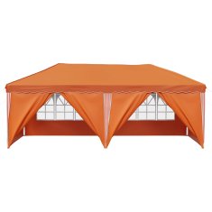Vidaxl Zložljivi šotor za zabave 575 x 288 x 245 cm Oranžna