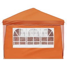 Vidaxl Zložljivi šotor za zabave 575 x 288 x 245 cm Oranžna