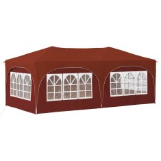 Vidaxl Zložljivi šotor za zabave 574 x 289 x 245 cm Terakota