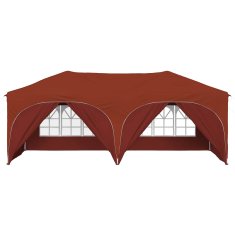 Vidaxl Zložljivi šotor za zabave 574 x 289 x 245 cm Terakota