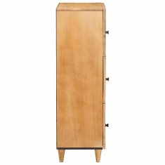 Vidaxl Visok predalnik 40 x 33 x 110 cm Masiven les manga Light brown