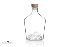 Alaskan Maker Steklen DEKANTER za žgano pijačo s topografijo Mont Blanc AMTOPO-CS-B