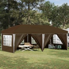 Vidaxl Zložljivi šotor za zabave 575 x 288 x 245 cm Taupe