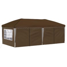 Vidaxl Zložljivi šotor za zabave 575 x 288 x 245 cm Taupe