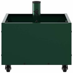 Vidaxl Podstavek za senčnik 11.75 kg Zelena Jeklo Kvadrat