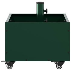 Vidaxl Podstavek za senčnik 11.75 kg Zelena Jeklo Kvadrat