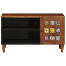 Vidaxl TV omarica z vrati Oreh 80 x 33 x 46 cm Masiven les manga