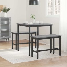 Vidaxl Jedilne mize 70 x 70 x 75 cm Inženirski les Siva Sonoma Kvadrat