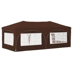 Vidaxl Zložljivi šotor za zabave 574 x 289 x 245 cm Rjava
